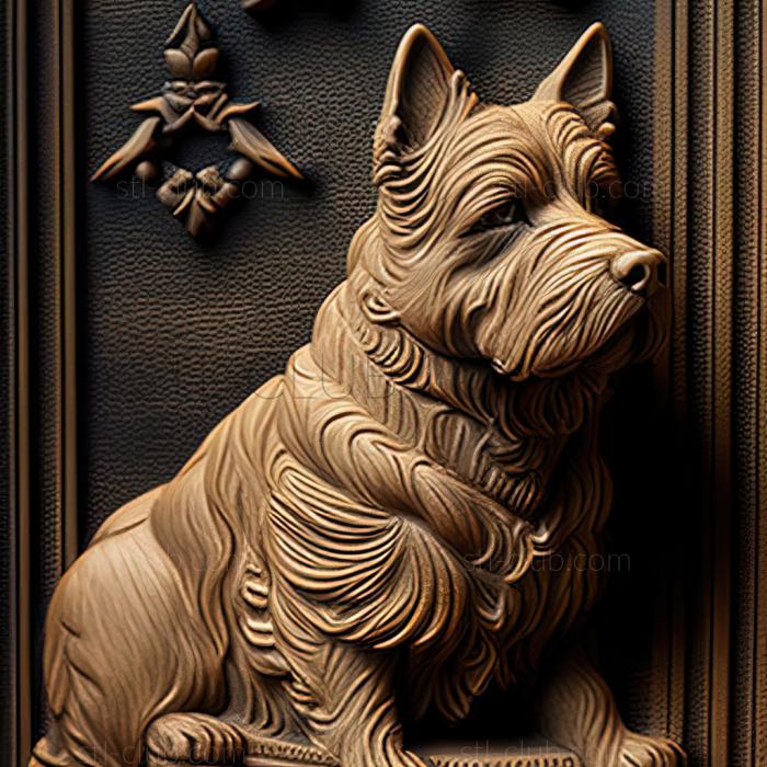 3D model st Flanders Bouvier dog (STL)